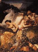 Caesar van Everdingen Four Muses and Pegasus on Parnassus oil on canvas